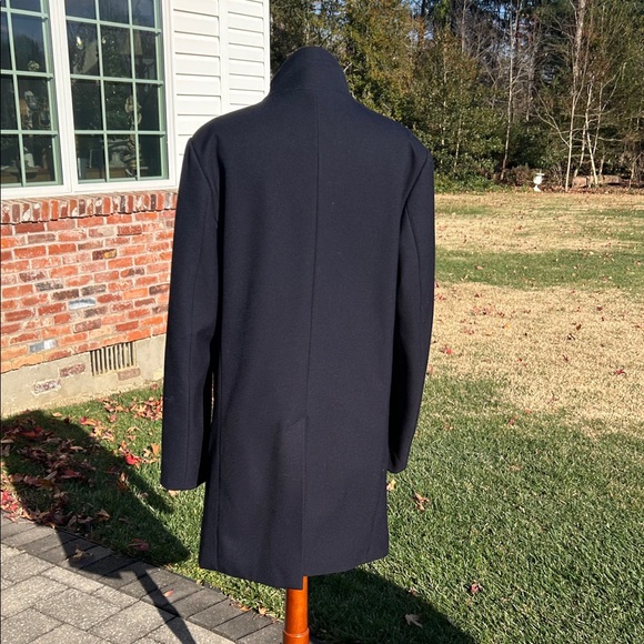 Zara Men's Navy Over Coat - Picture 8 of 15